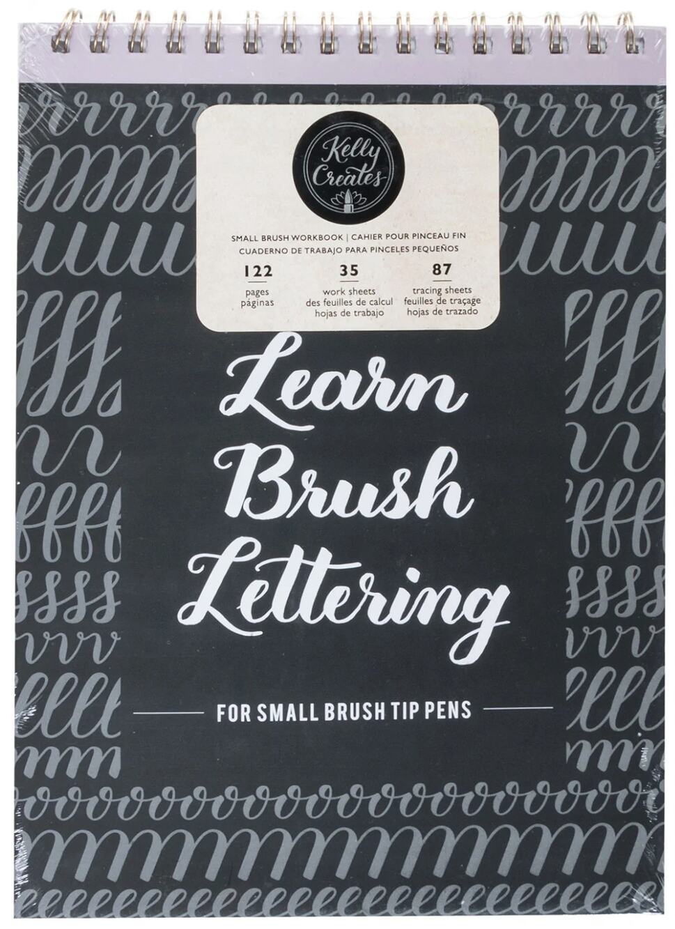 Kelly Creates Learn Brush Lettering Small Brush Workbook 343560 Spiral